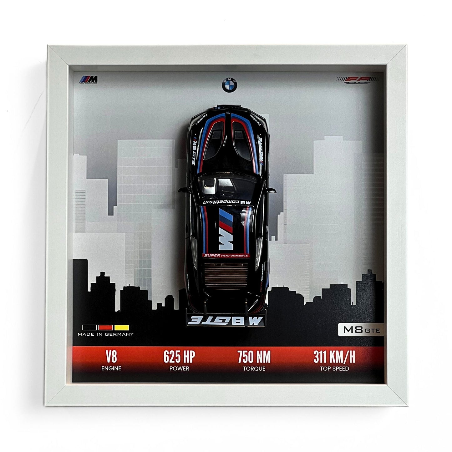 BMW M8 GTE 3D Diecast Car Frame