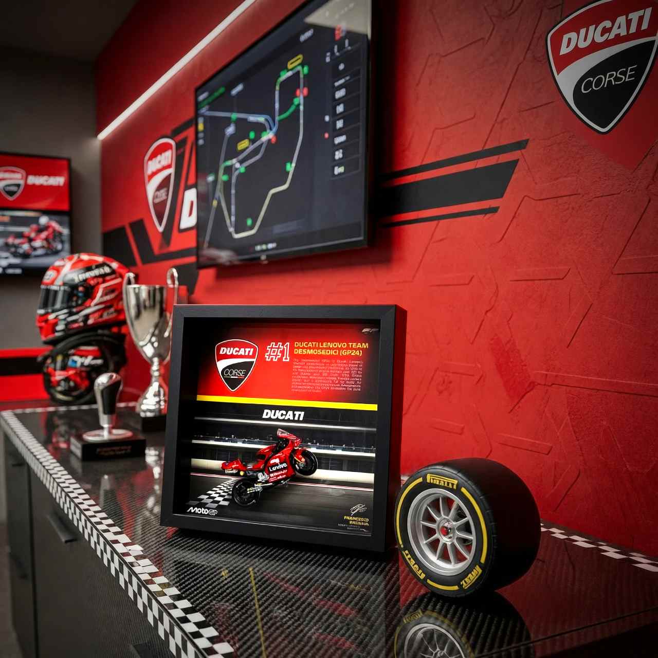 1# Desmosedici GP Diecast Bike Frame (Ducati MotoGP)