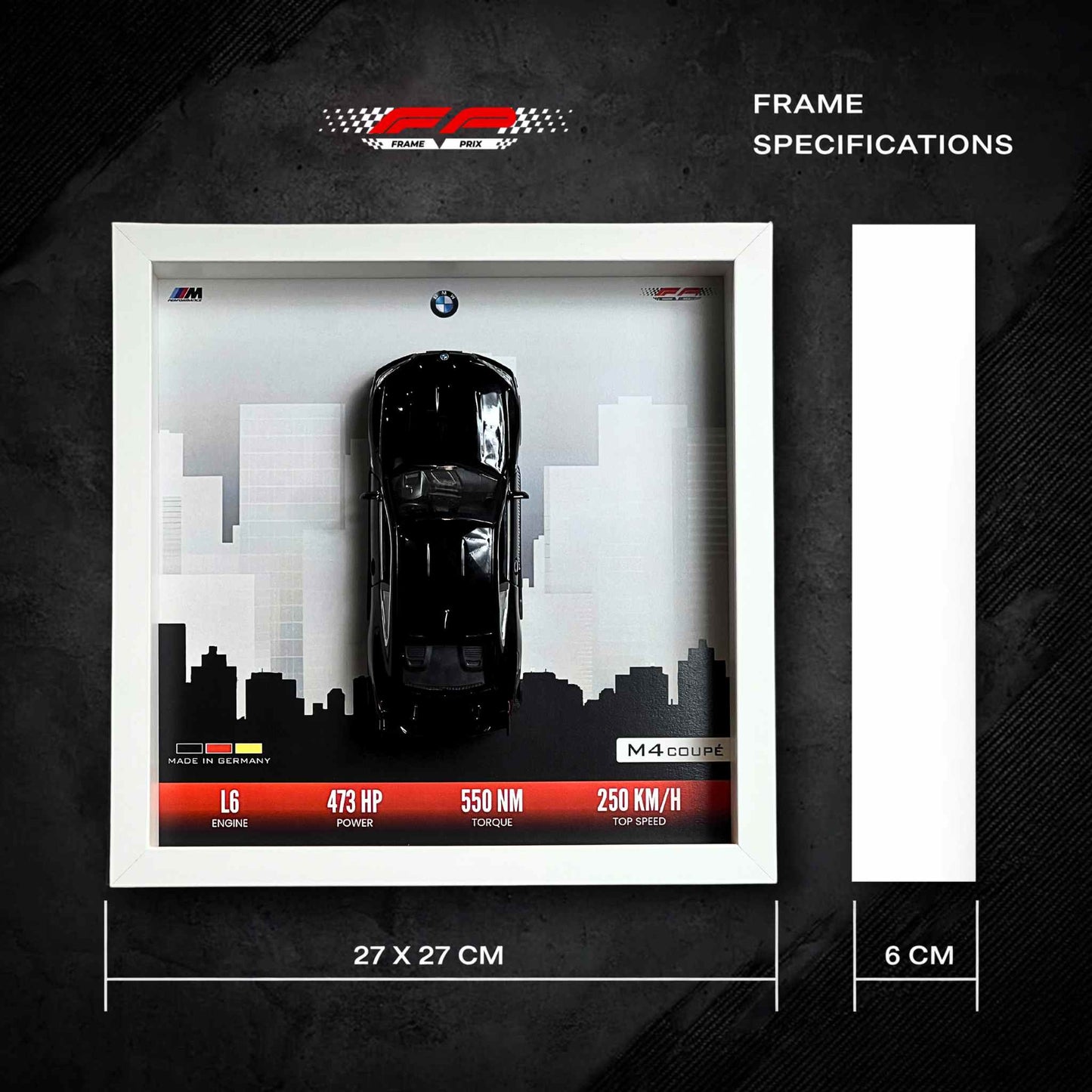 BMW M4 Coupe 3D Diecast Car Frame