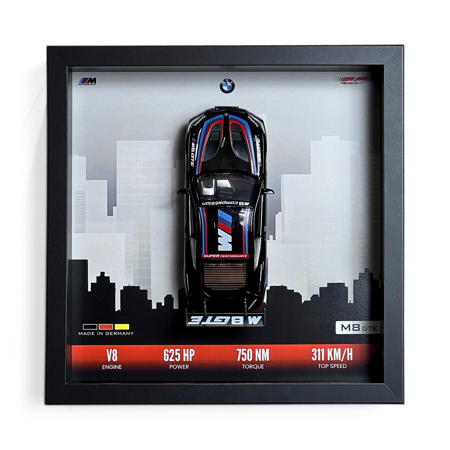 BMW M8 GTE 3D Diecast Car Frame