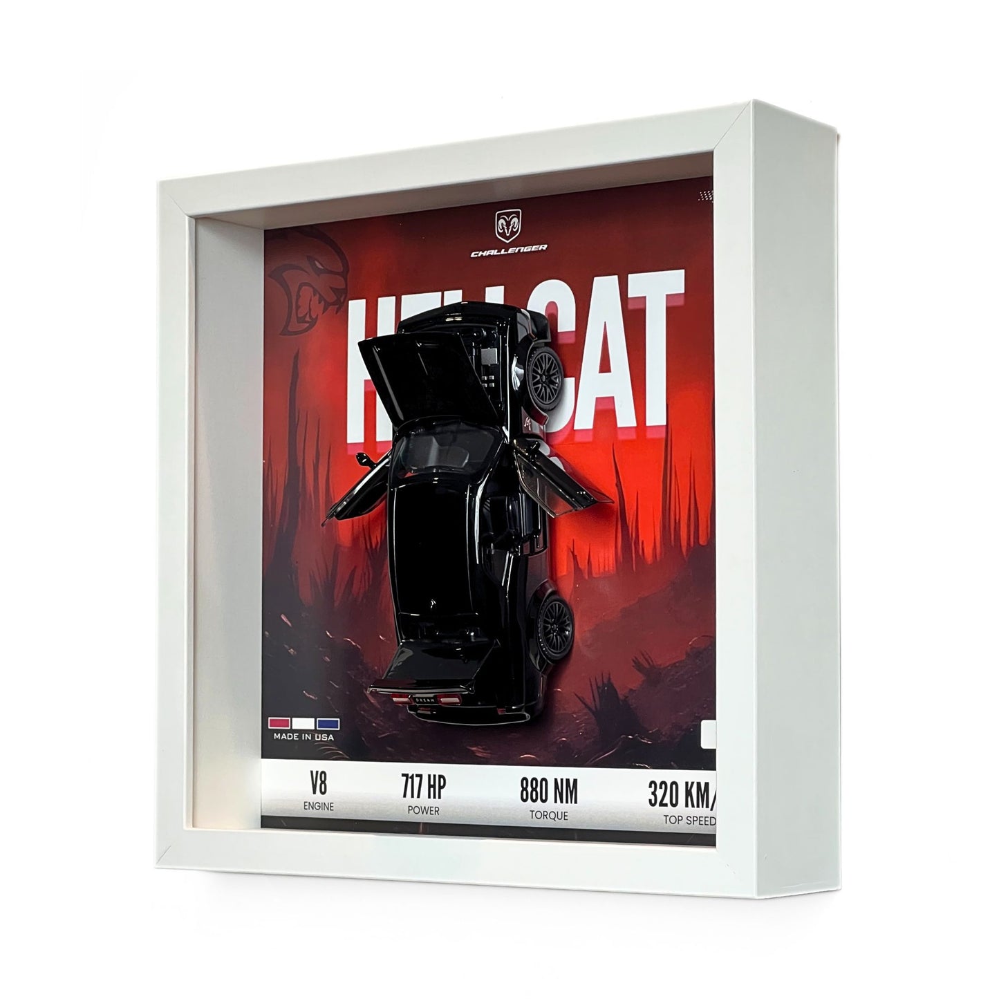 Dodge Challenger SRT Hellcat 3D Diecast Car Frame