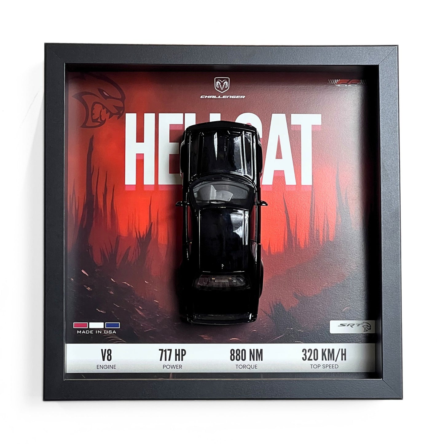 Dodge Challenger SRT Hellcat 3D Diecast Car Frame