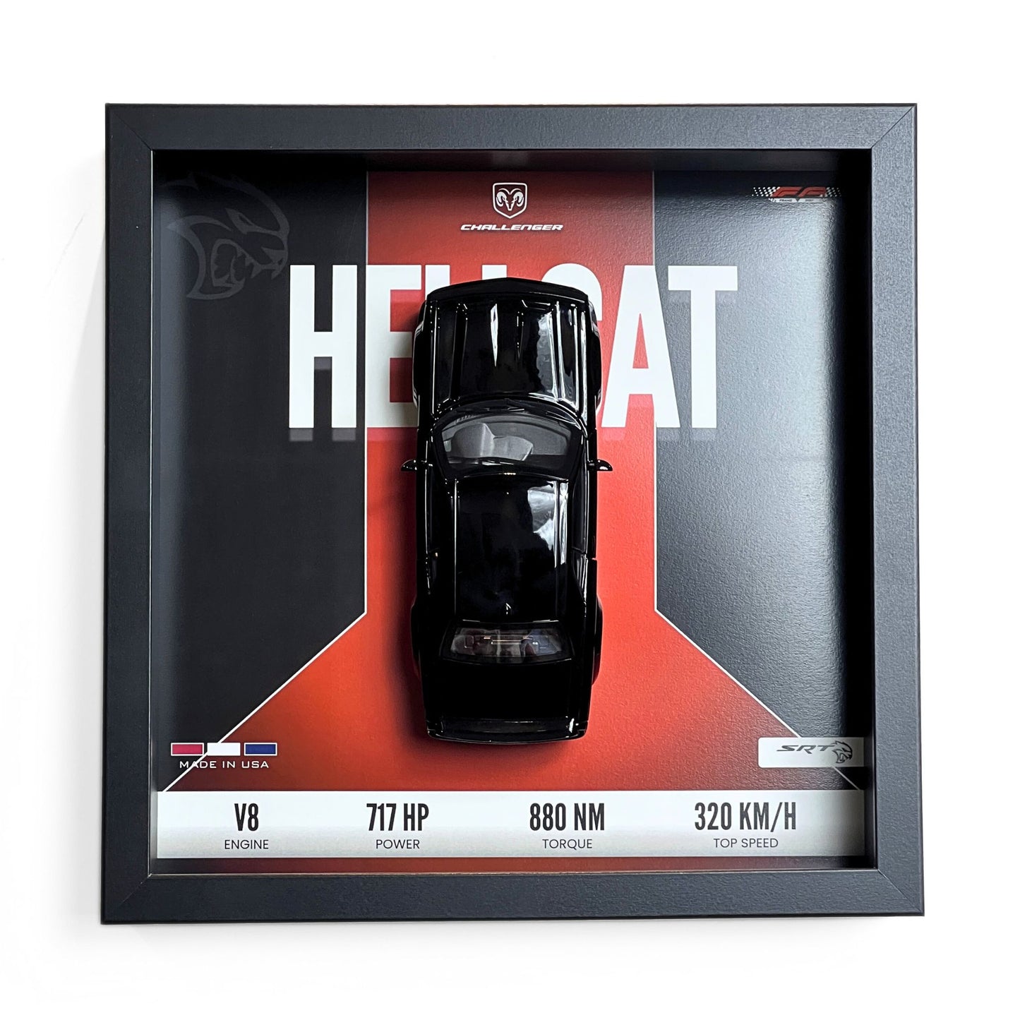 Dodge Challenger SRT Hellcat 3D Diecast Car Frame