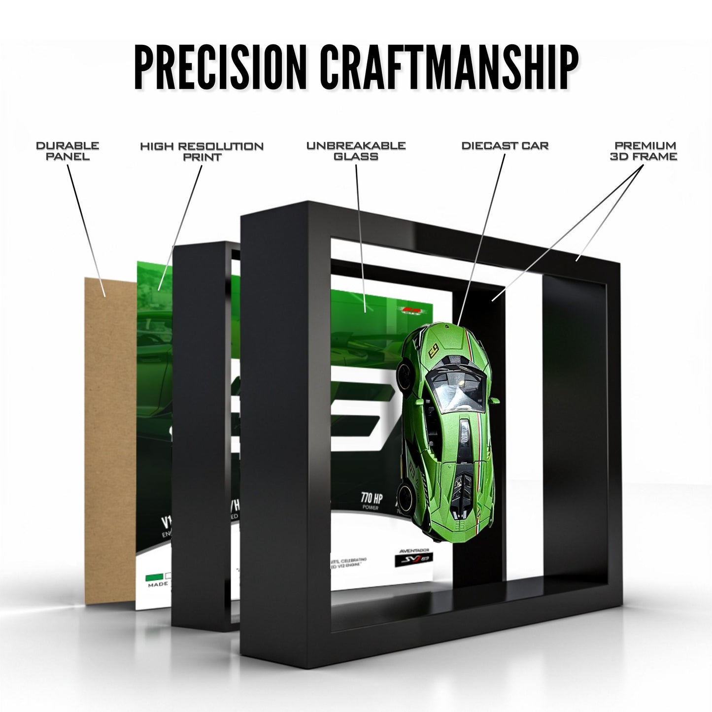 Lamborghini SVJ 63 3D Diecast Car Frame