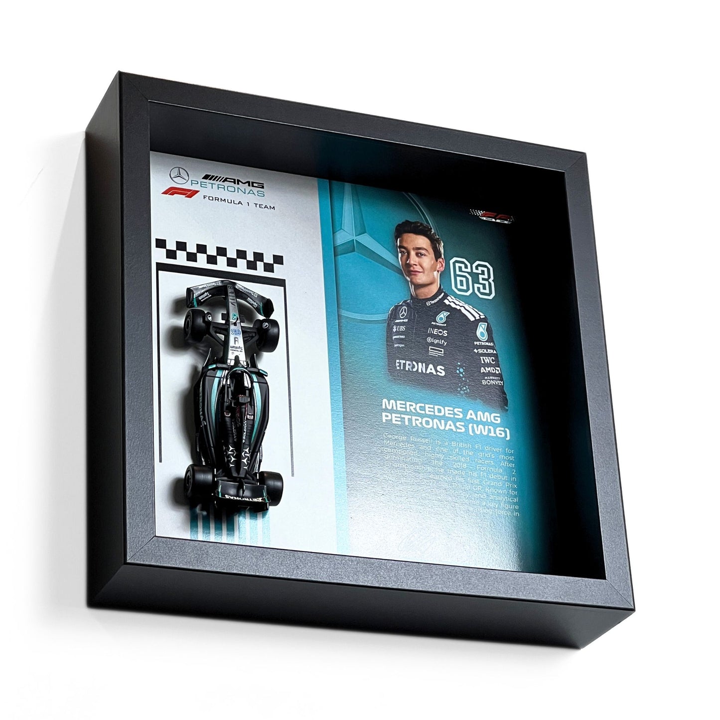 George Russell Mercedes F1 3D Diecast Car Frame