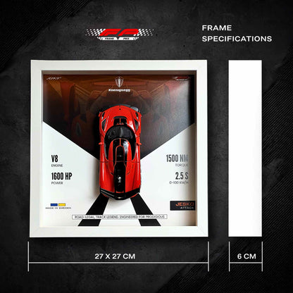 Koenigsegg Jesko Attack 3D Diecast Car Frame