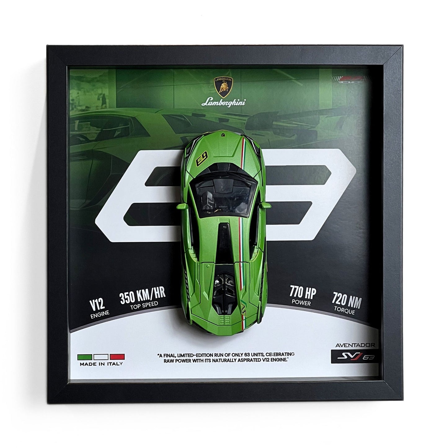 Lamborghini SVJ 63 3D Diecast Car Frame