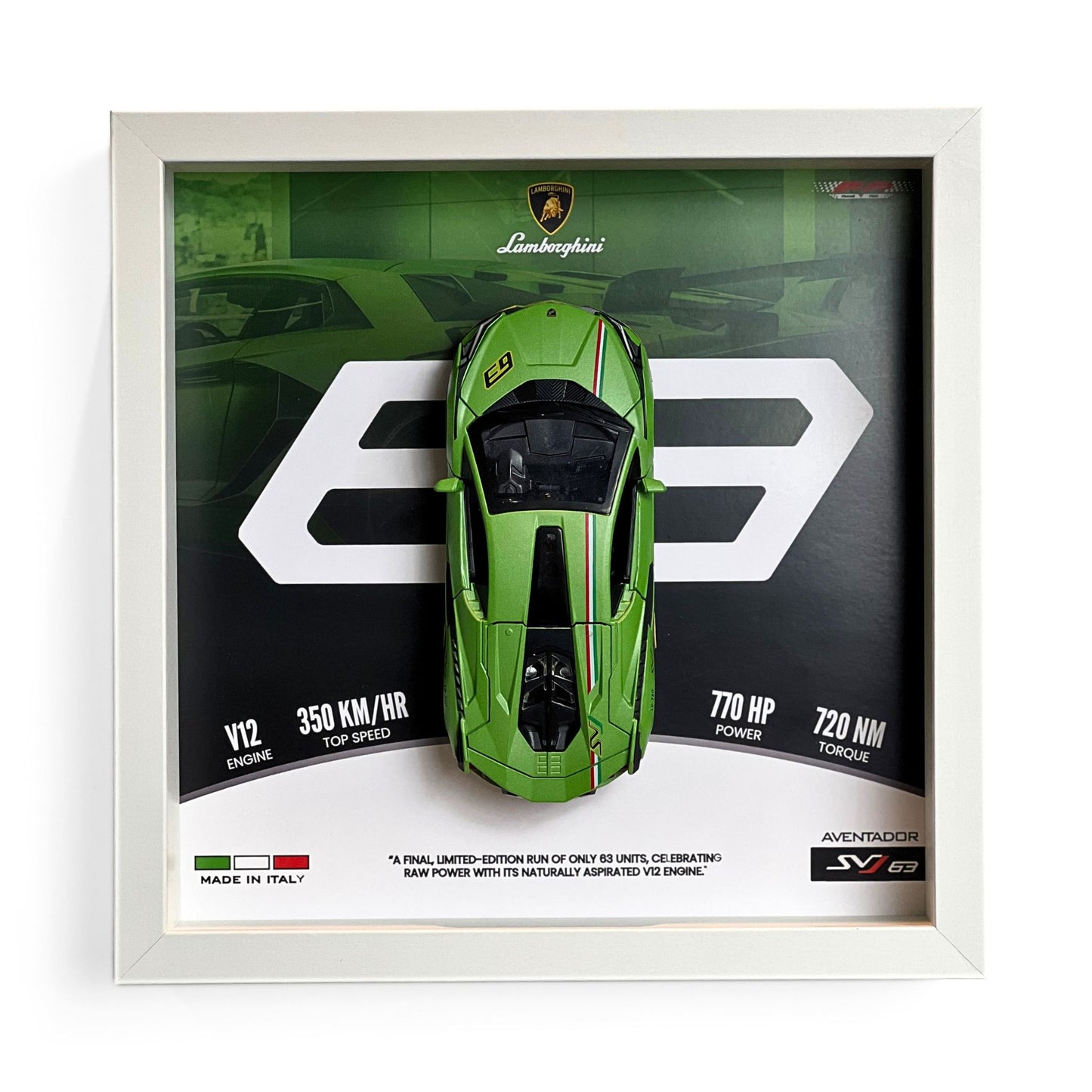 Lamborghini SVJ 63 3D Diecast Car Frame