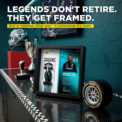 Lewis Hamilton Mercedes F1 3D Diecast Car Frame