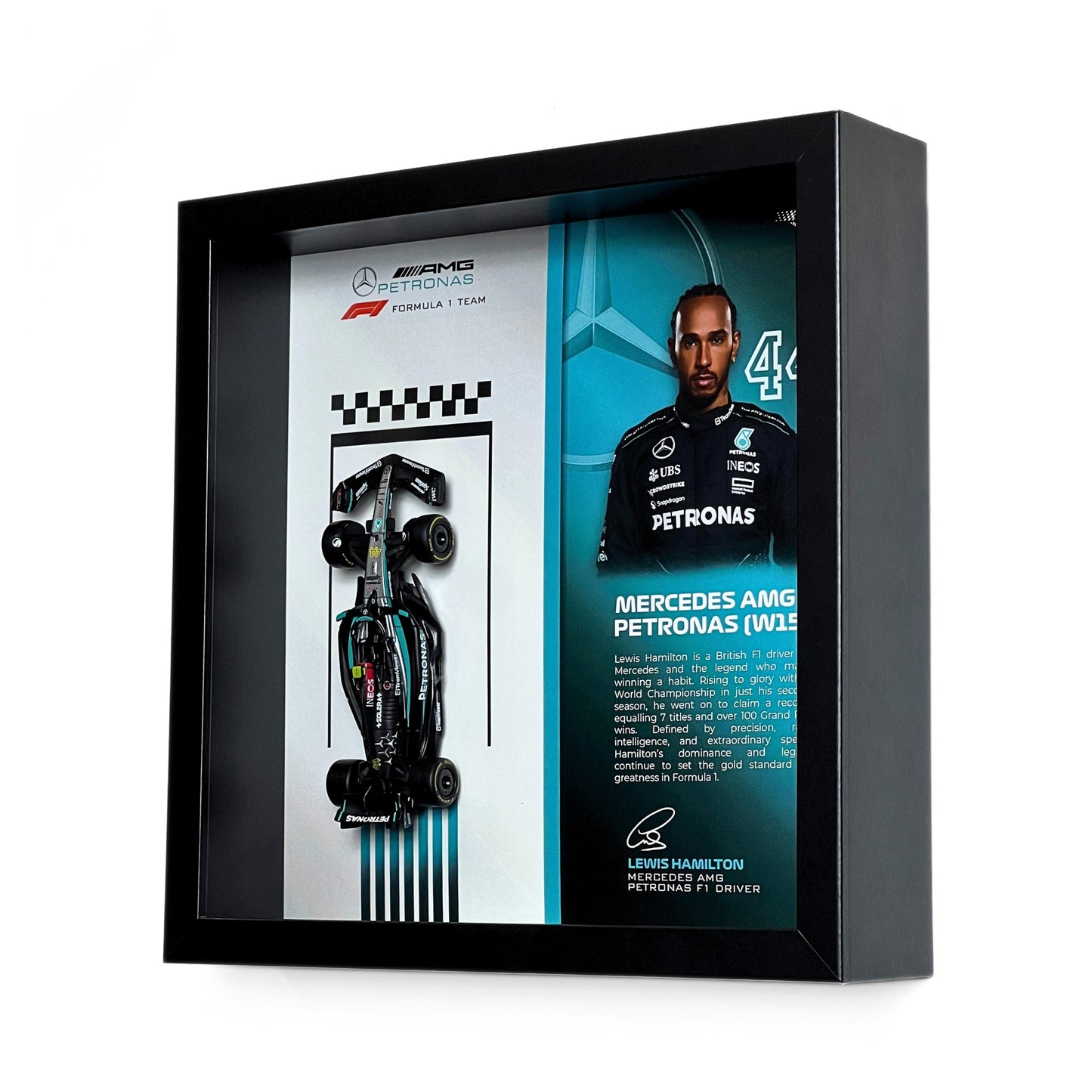 Lewis Hamilton Mercedes F1 3D Diecast Car Frame