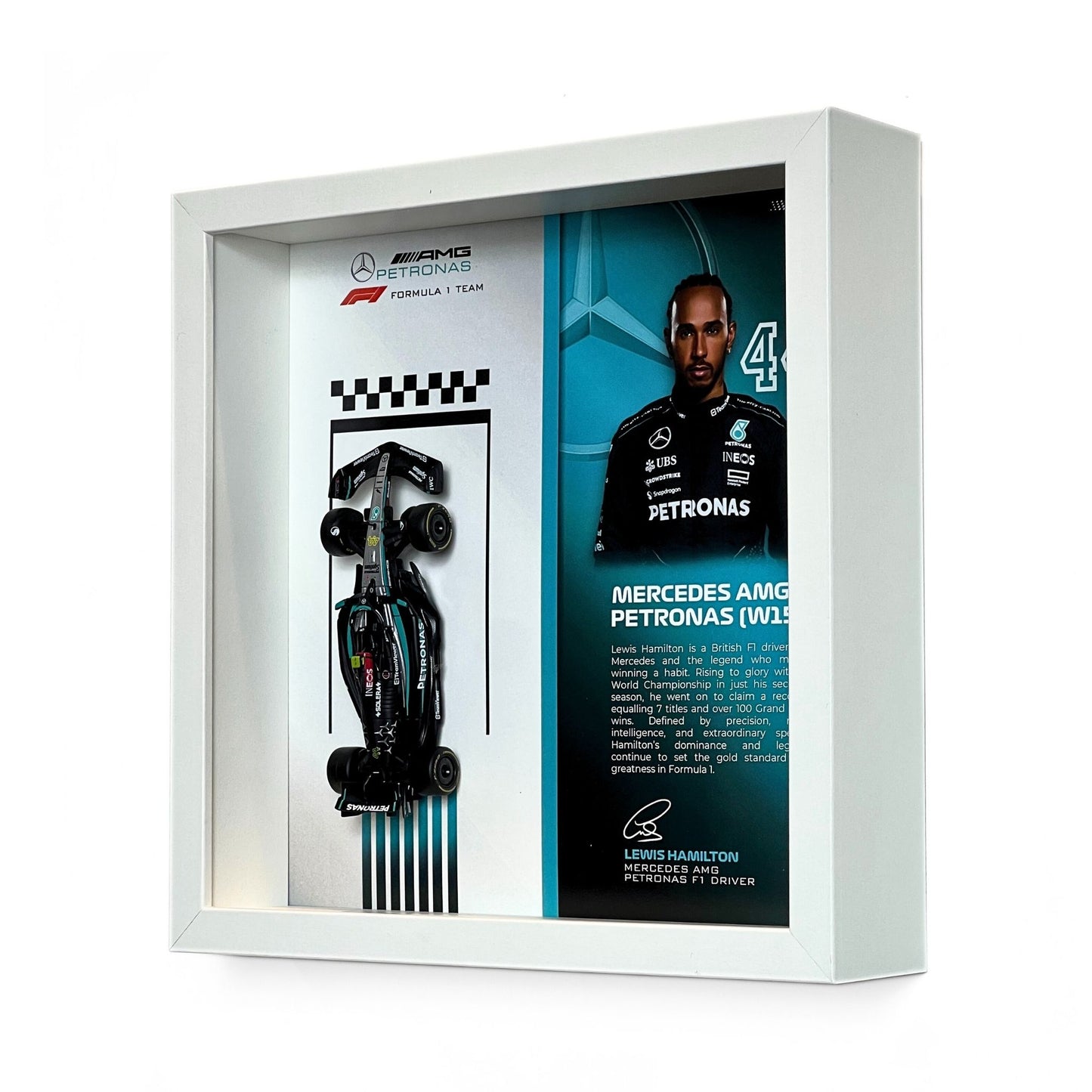 Lewis Hamilton Mercedes F1 3D Diecast Car Frame
