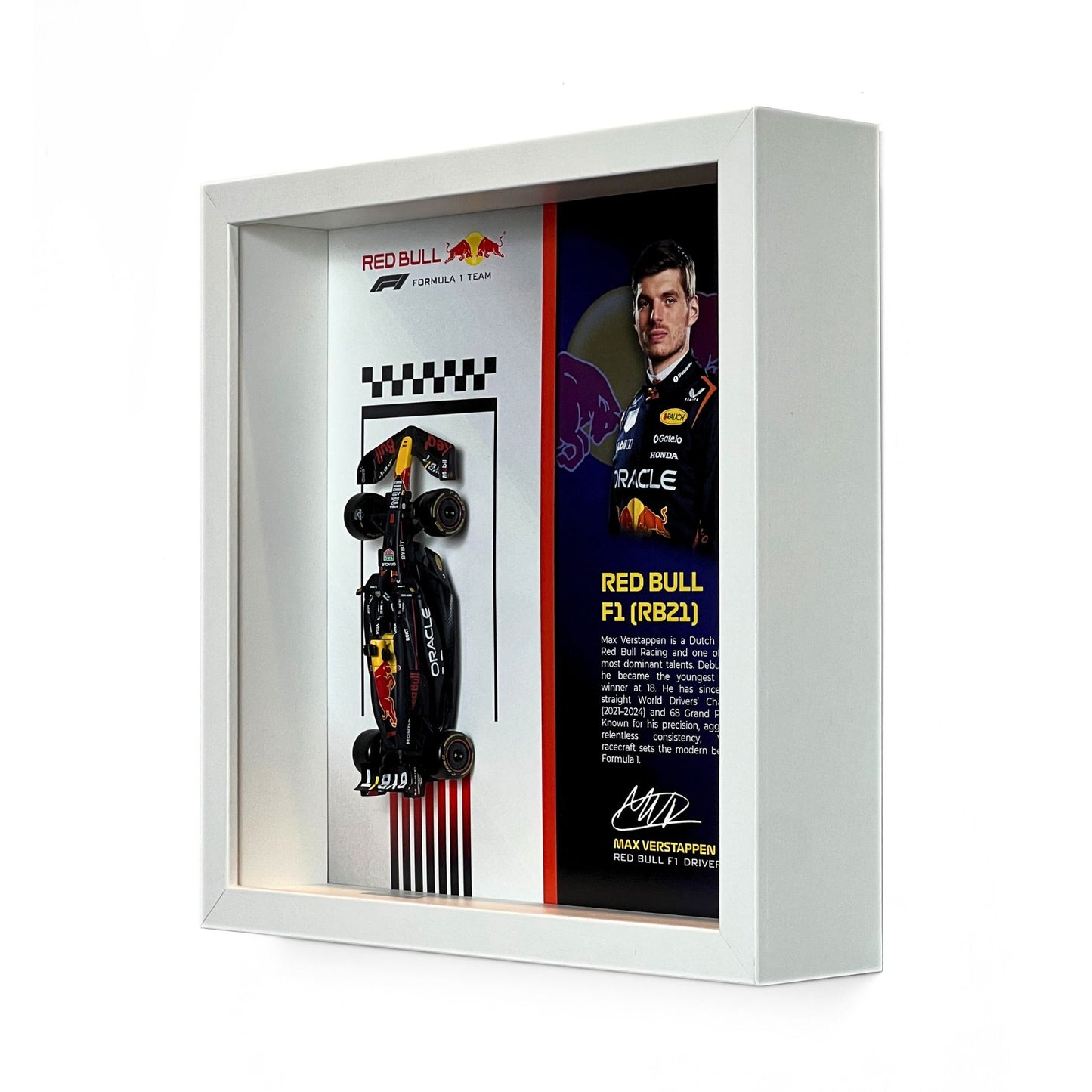 Max Verstappen Red Bull F1 3D Diecast Car Frame