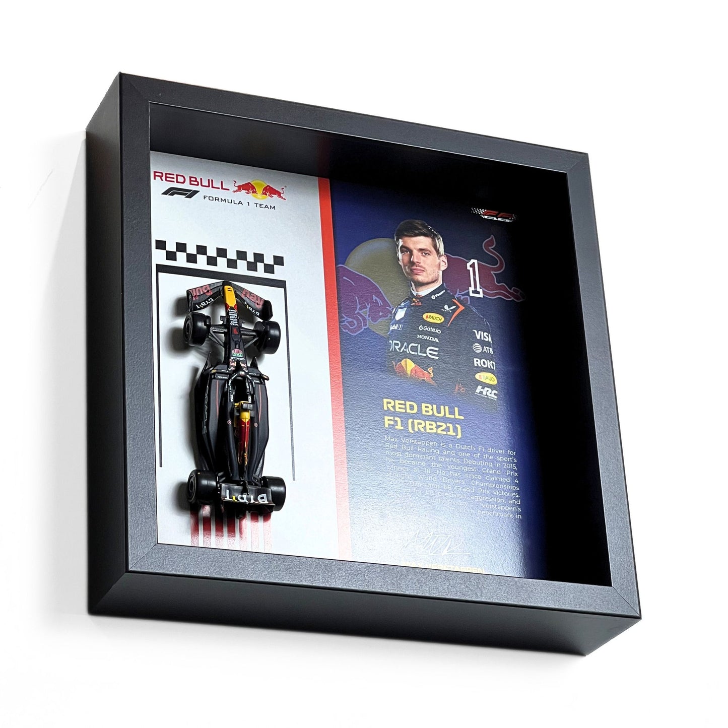 Max Verstappen Red Bull F1 3D Diecast Car Frame