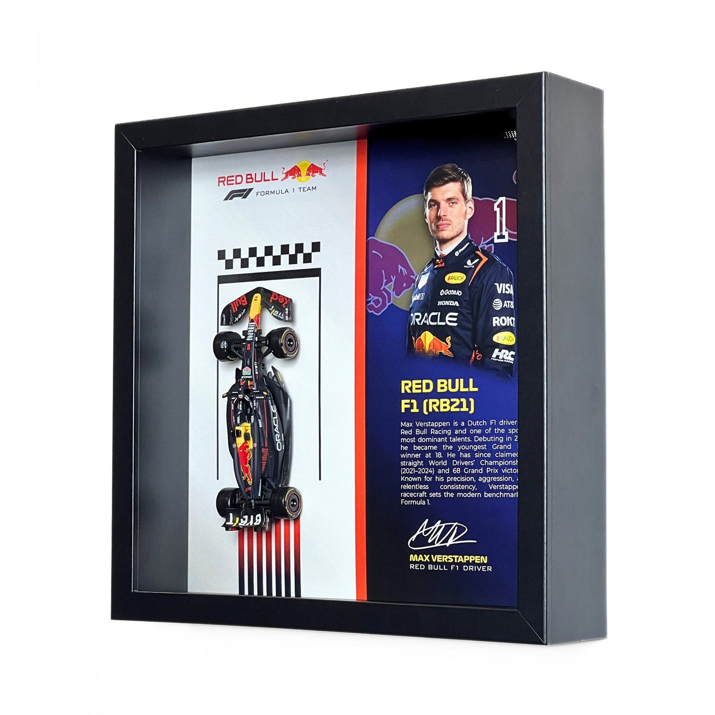 Max Verstappen Red Bull F1 3D Diecast Car Frame
