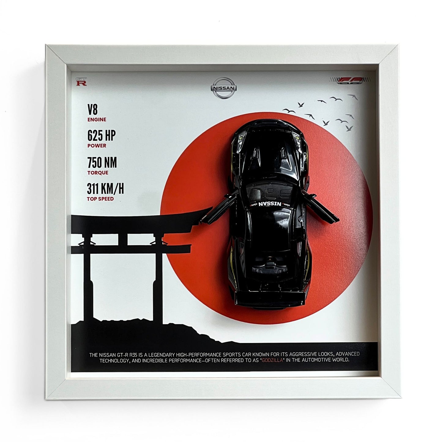 Nissan GTR R35 3D Diecast Car Frame
