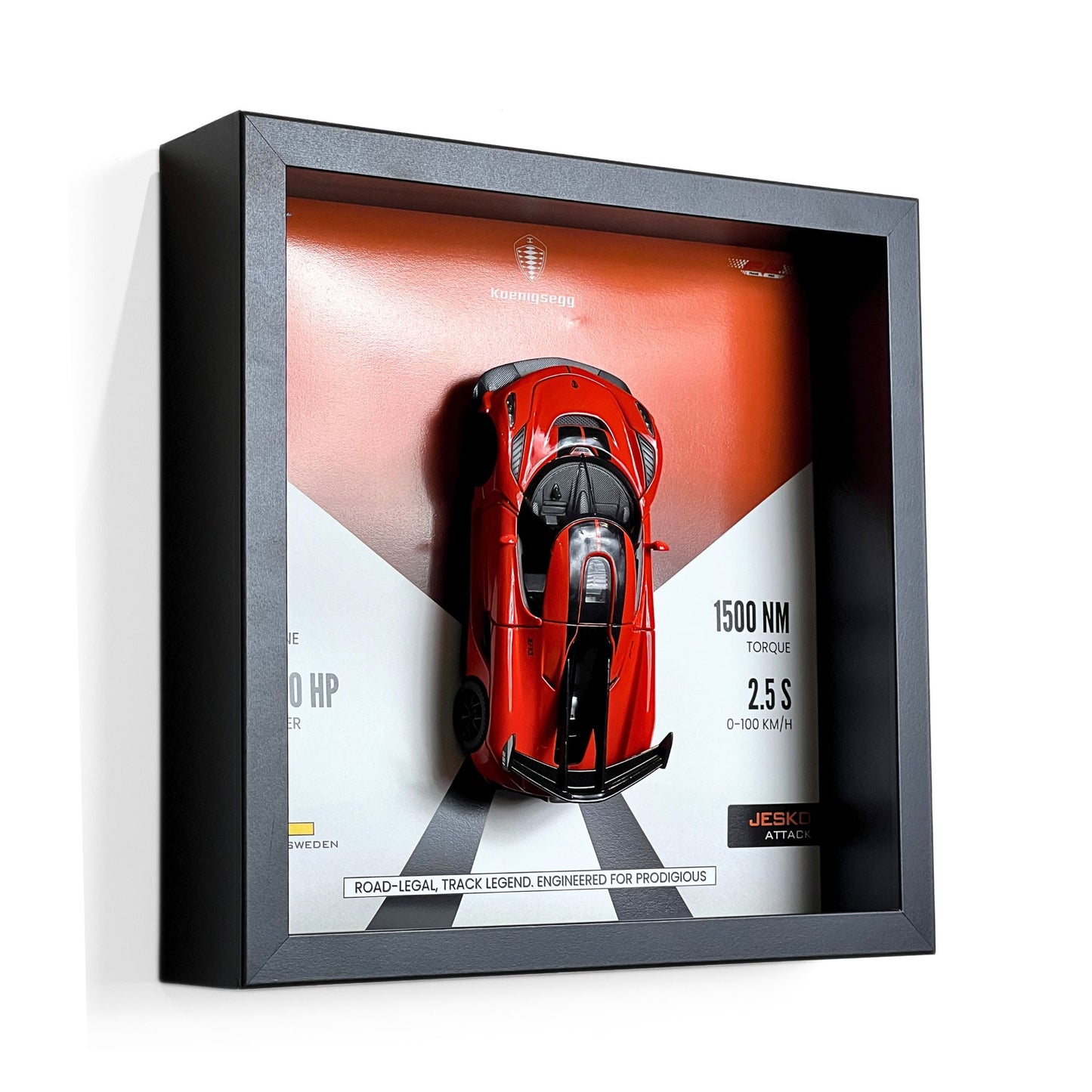 Koenigsegg Jesko Attack 3D Diecast Car Frame