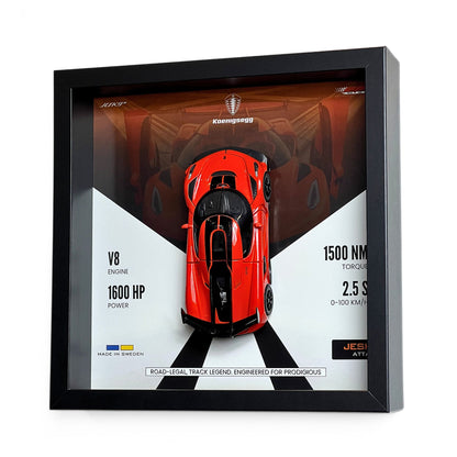 Koenigsegg Jesko Attack 3D Diecast Car Frame