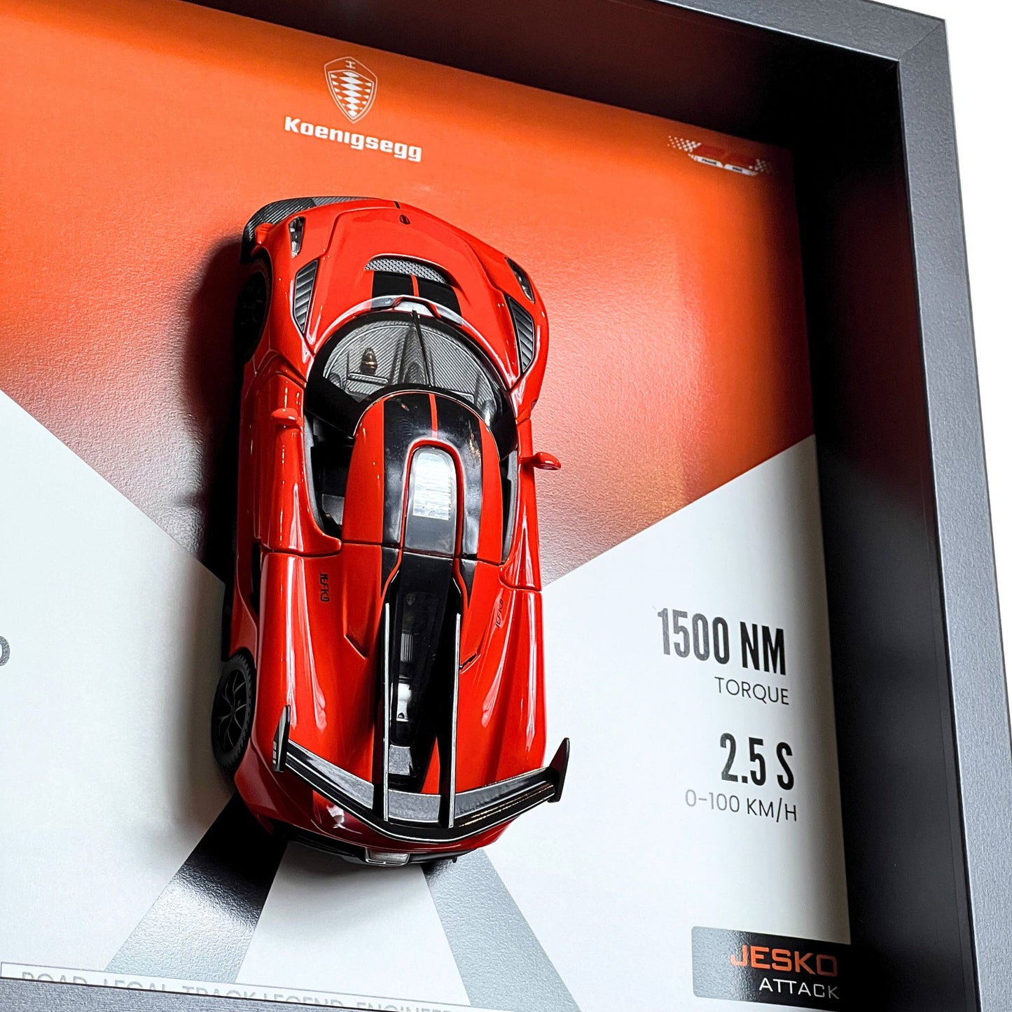 Koenigsegg Jesko Attack 3D Diecast Car Frame
