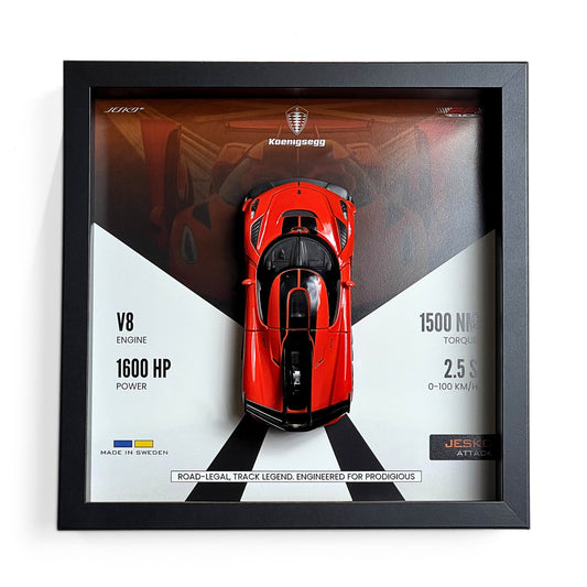 Koenigsegg Jesko Attack 3D Diecast Car Frame