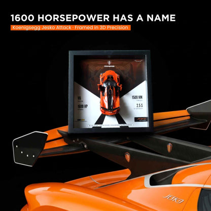Koenigsegg Jesko Attack 3D Diecast Car Frame